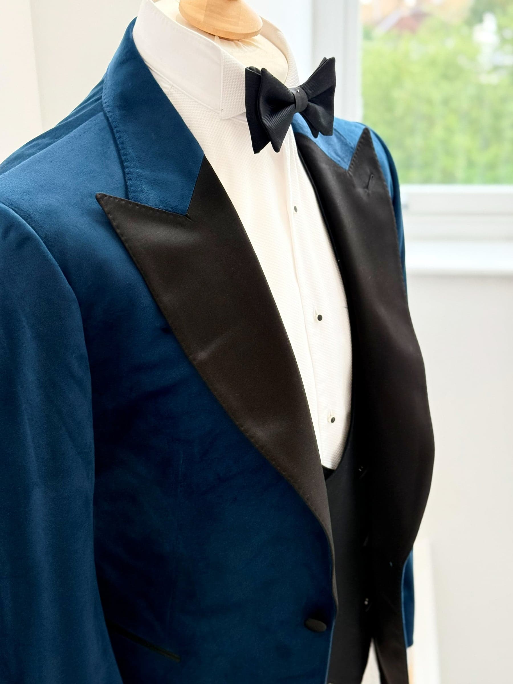 Peacock Velvet Jacket Window Light